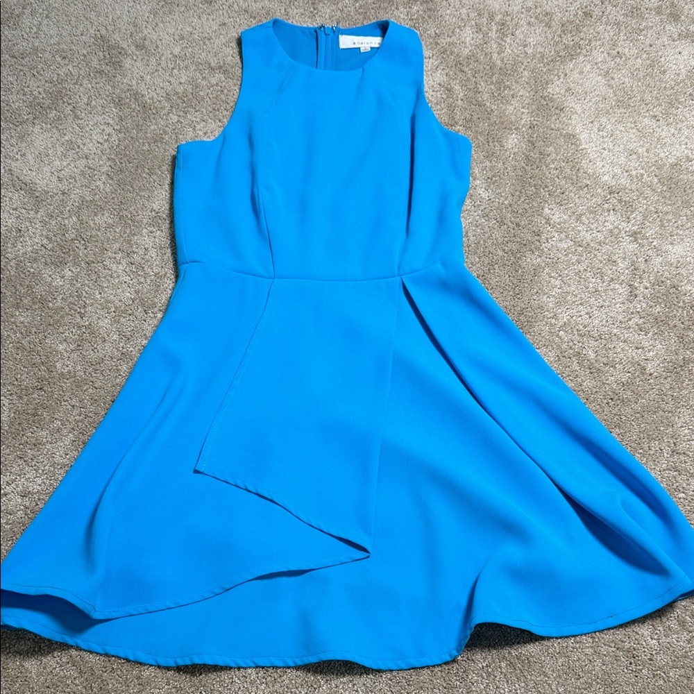 Adelyn Rae Bright Blue Sleeveless Fit-and-Flare Mini‎ Dress